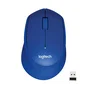 Logitech M330 Silent Plus Ratón Inalámbrico Óptico Silencioso para Oficina, 1000 DPI, Mano Derecha, Color Azul, 910-004910