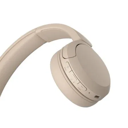 Sony WH-CH520 Auriculares Inalámbricos con Micrófono, Bluetooth, 50h Batería, Beige
