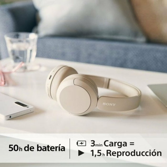 Sony WH-CH520 Auriculares Inalámbricos con Micrófono Beige Sony WH-CH520 Auriculares Inalámbricos con Micrófono Beige
