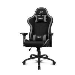 Drift Silla para Videojuegos DR110BGRAY Butaca para Jugar Negra Gris, Reposabrazos 4D, Transpirable, Pistón Gas Clase 4