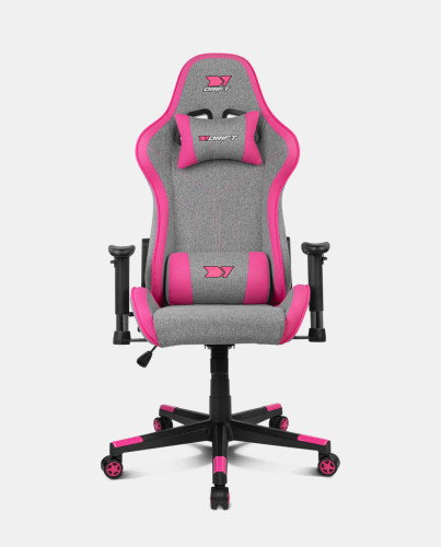 Drift DR90 PRO Silla para videojuegos de PC, Asiento acolchado Gris y Rosa