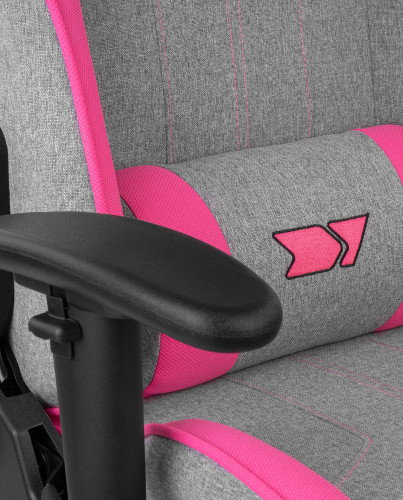 Drift DR90 PRO Silla para videojuegos de PC, Asiento acolchado Gris y Rosa