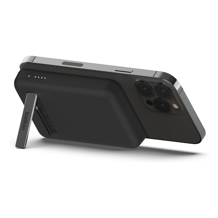 Belkin Powerbank Magnética Inalámbrica con Soporte, 5.000 mAh, Negro