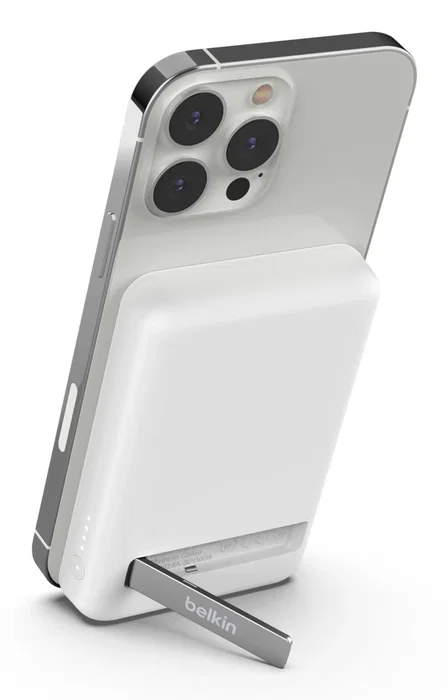 Belkin BoostCharge 5000 mAh - Power Bank Cargador Inalámbrico de Batería Portátil con Carga Rápida 10W, Cable USB-C Incluido, Blanco