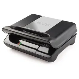 Princess 117002 Grill Eléctrico Compacto Pro 700W Placas Intercambiables Gofrera Sándwich 23x13cm