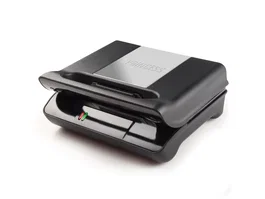 Princess 117002 Multi Sandwich Grill Compact Pro - Parrilla Eléctrica de Contacto, Gofrera, Asador de Queso - 3 Placas Intercambiables - 700W - Compacta y Almacenable en Vertical