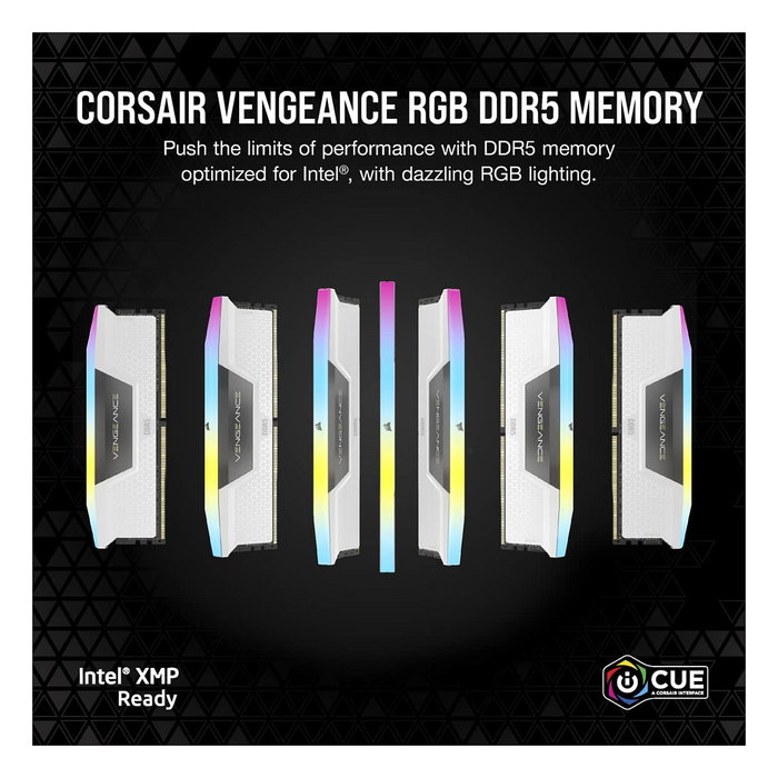 Corsair Vengeance RGB 64GB (2 x 32GB) DDR5 5200MHz CL40 Memoria RAM para PC