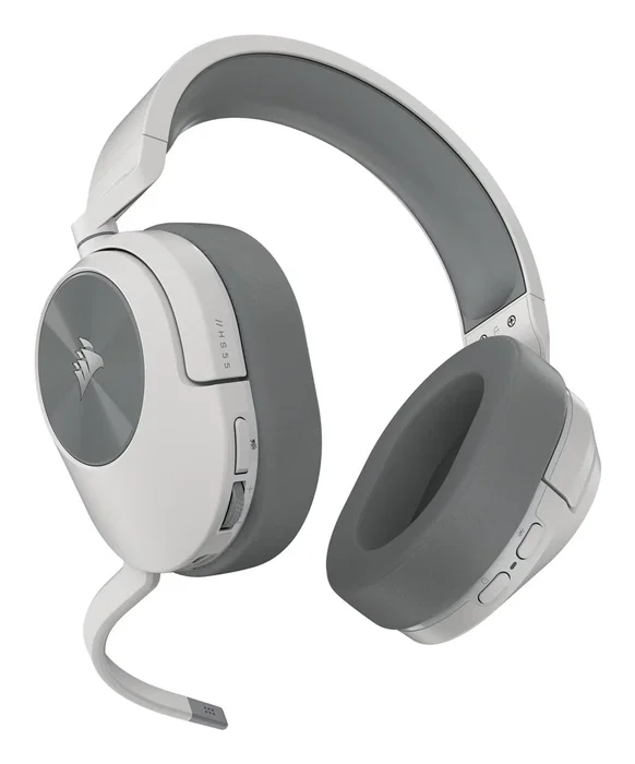 Corsair HS55 Wireless Auriculares Inalámbricos para Juego Bluetooth, Surround 7.1, Circumaural, Blanco, CA-9011281-EU