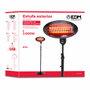 Edm Estufa de cuarzo de exterior con pie 2000 W