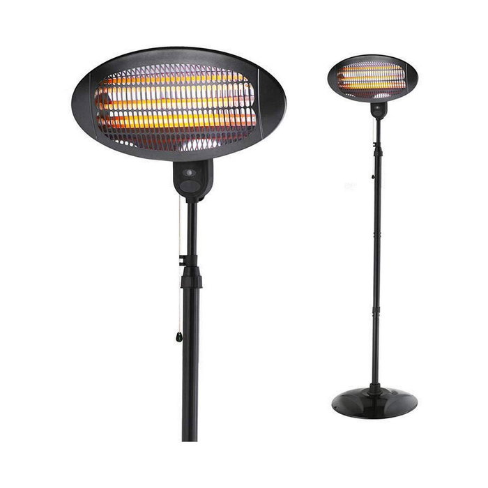 Edm Estufa de cuarzo de exterior con pie 2000 W Edm Estufa de cuarzo de exterior con pie 2000 W