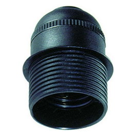 Solera Portalámparas semiroscado E27 negro