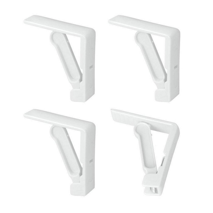 Metaltex Pack de 4 Pinzas Sujeta Mantel Ajustables con Muelle Blanco Metaltex Pack de 4 Pinzas Sujeta Mantel Ajustables con Muelle Blanco