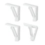 Metaltex Pack de 4 Pinzas Sujeta Mantel Ajustables con Muelle Blanco
