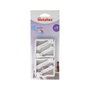 Metaltex Pack de 4 Pinzas Sujeta Mantel Ajustables con Muelle Blanco
