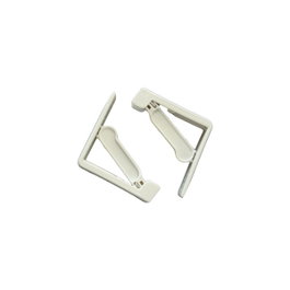 Metaltex Pack de 4 Pinzas Sujeta Mantel Ajustables con Muelle Blanco