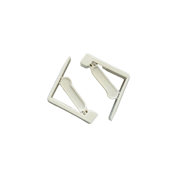 Metaltex Pack de 4 Pinzas Sujeta Mantel Ajustables con Muelle Blanco Metaltex Pack de 4 Pinzas Sujeta Mantel Ajustables con Muelle Blanco