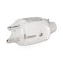 Edm Clavija de Goma 10/16A 250V T/TL IP44 4,8mm Blanca Retractilada