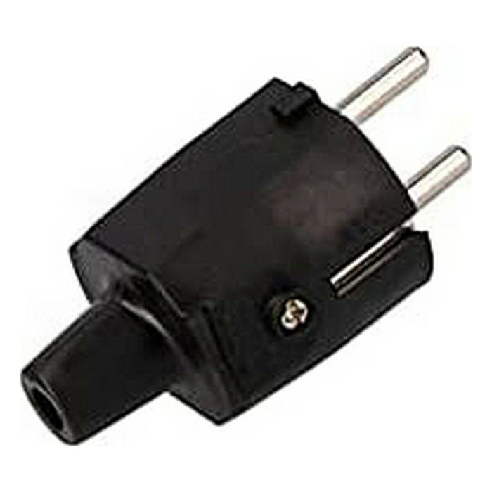 Edm Clavija de goma 10/16a 250v t/tl ip44 4,8mm negra