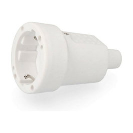 Edm Base aérea de goma blanca 10/16A 250V IP44 4,8mm T/t lateral
