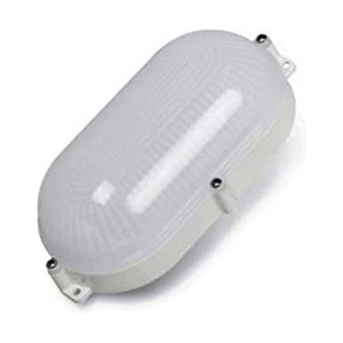 Edm Aplique LED Oval Blanco 9W 4000K Luz Día IP65
