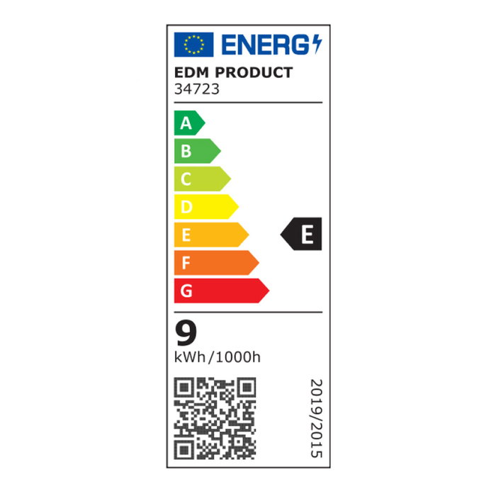 Edm Aplique LED oval con rejilla para exterior 9W 1066lm 4000K