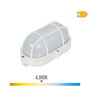 Edm Aplique LED Oval Exterior con Rejilla 9W 1066lm 4000K IP65 11,8 x 21,2 x 9 cm