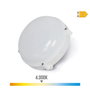 Edm Aplique LED circular blanco 12W 4000K luz día IP65