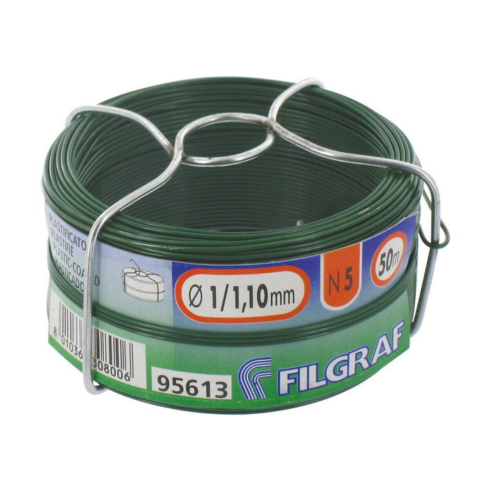 Filgraf Alambre forrado verde n° 6, 1,40 mm x 50 m Filgraf Alambre forrado verde n° 6, 1,40 mm x 50 m