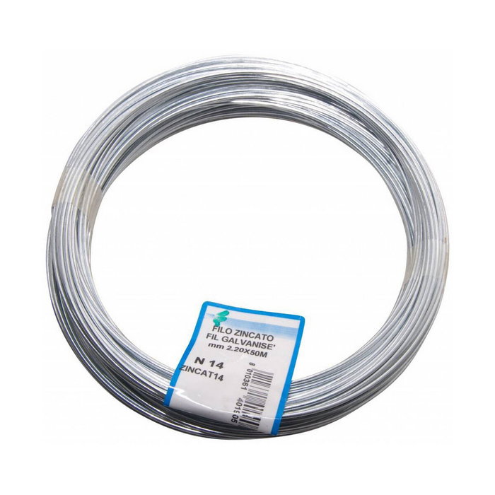 Alambre zincado n.° 14, 2,20 mm x 50 m, 1500 g Alambre zincado n.° 14, 2,20 mm x 50 m, 1500 g