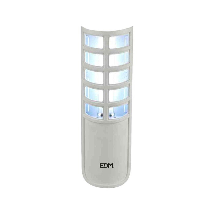 Edm Atrapa insectos eléctrico con placa adhesiva, 9W, Blanco