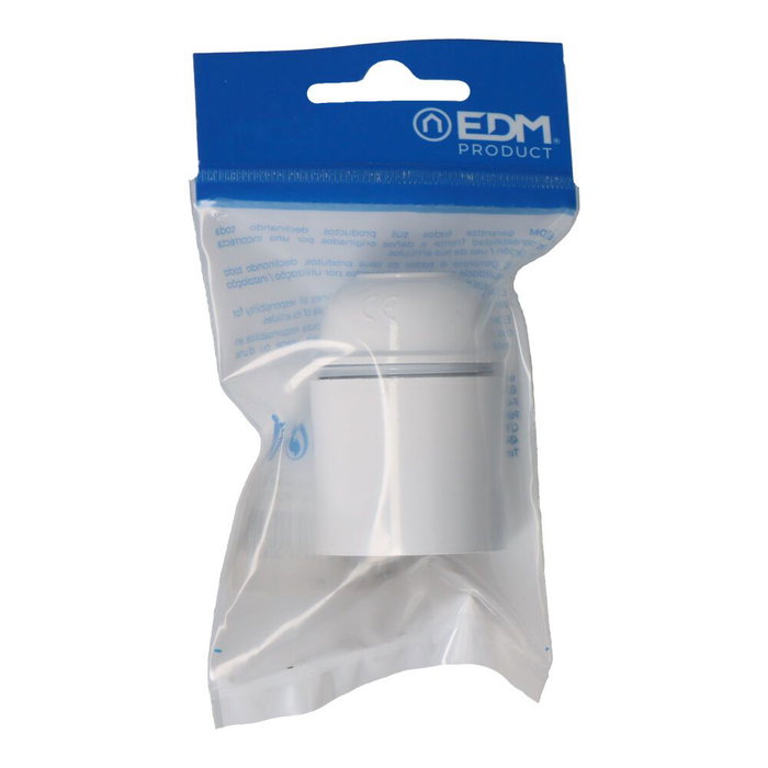 Edm Portalámparas E27 Blanco Baquelita Reforzado 4A 250V Uso Interior