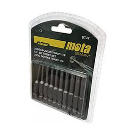 Mota Herramientas Juego de 10 Puntas Torx Tamper 1/4 pulg x 50 mm