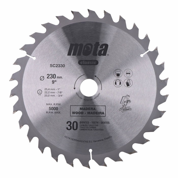 Mota Herramientas Sierra Circular Sc2330 Ø230 mm 30 Dientes Mota Herramientas Sierra Circular Sc2330 Ø230 mm 30 Dientes