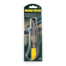 Mota Herramientas Cúter C218 de Metal Hoja Precortada de 18 mm con Traba de Rueda