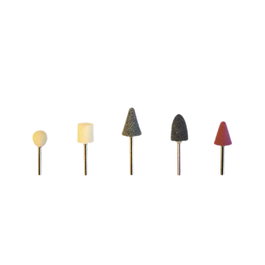 Mota Herramientas Set de 5 Piedras Montadas con Vástago de 3 mm