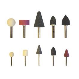 Mota Herramientas A210 Piedras Montadas Vástago 3 y 6 mm, Blister 10 uds para Trabajos de Precisión
