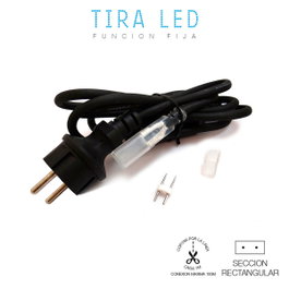 Edm Kit de conexión a corriente 220v 1,5m para tira de LED