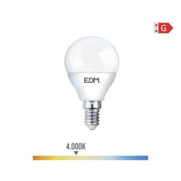 Edm Bombilla Esférica LED E14 5W 400 lm 4000K Luz Día Ø4,5x8 cm