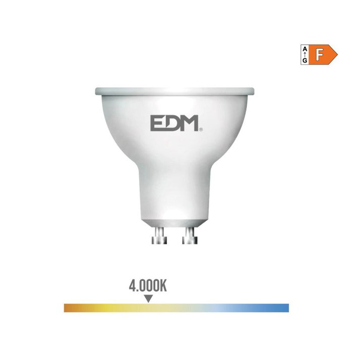 Edm Bombilla Dicroica LED GU10 5W 450 lm 4000K Luz Día Ø5 x 5,5 cm Edm Bombilla Dicroica LED GU10 5W 450 lm 4000K Luz Día Ø5 x 5,5 cm