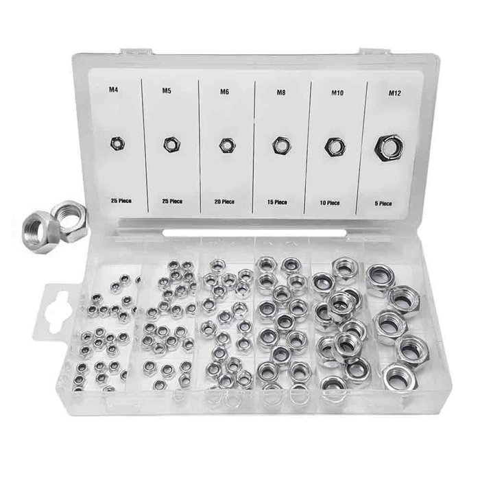 Benson Set de 100 tuercas varias con freno Benson Set de 100 tuercas varias con freno