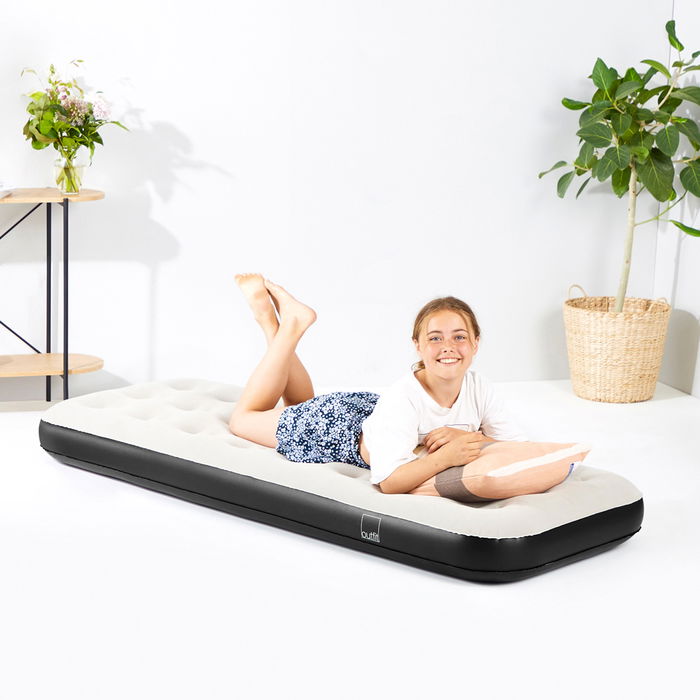 Outfit Cama de Aire Individual 191x73x22 cm Colchón Inflable para Exterior e Interior