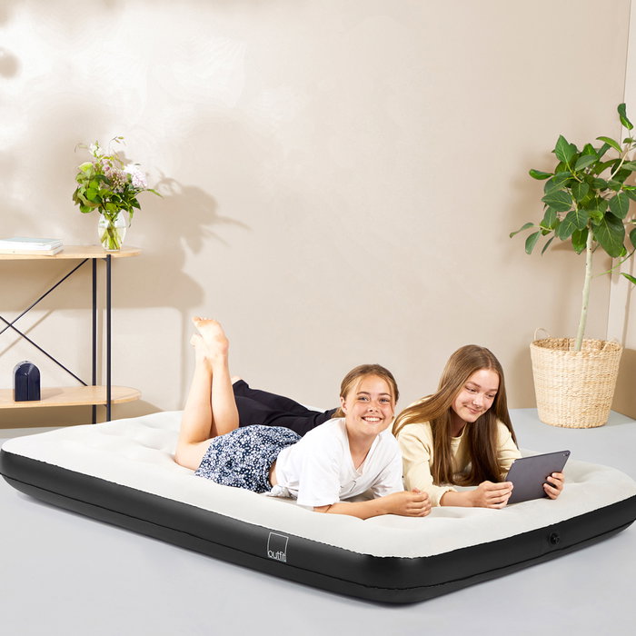Outfit Cama de Aire Doble 191x137x22 cm Inflable para Exterior e Interior, Colchón Cómodo