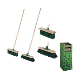 Ipae Progarden Cepillo Verde para Exterior con Palo de Madera, 30 x 120 cm