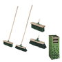 Ipae Progarden Cepillo de barrer para exterior con palo de madera 40x120cm color verde