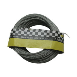 Benson Cable de acero calibre 3 mm x 15 m gris oscuro