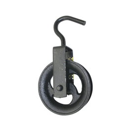 Benson Polea para pozo de acero negra 120 mm