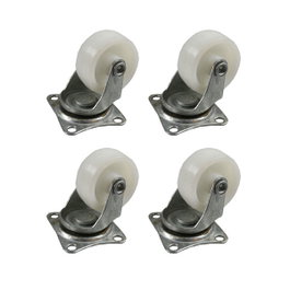 Edm Set de 4 ruedas blancas de 50 mm