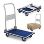 Edm Carretilla Metálica Plegable con Ruedas Capacidad 150kg Dimensiones 73x47x83cm
