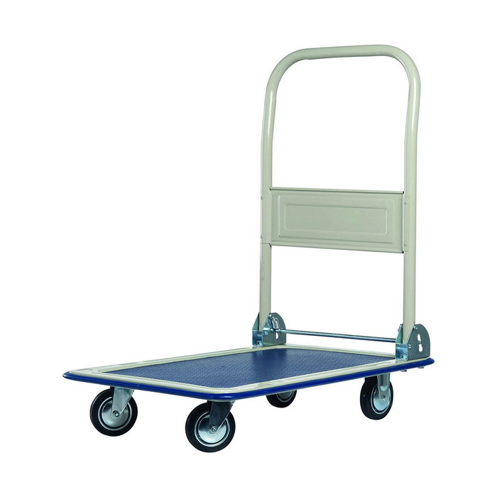 Edm Carretilla metálica plegable con ruedas 150kg Azul Edm Carretilla metálica plegable con ruedas 150kg Azul