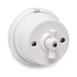 Edm Conmutador de lazo serie Vintage blanco